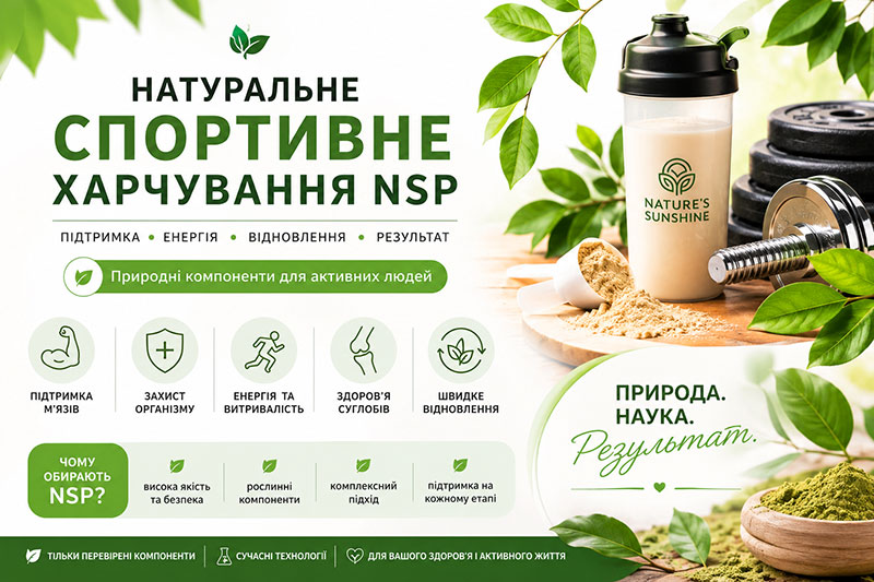Спортивне харчування NSP: енергія, витривалість, відновлення