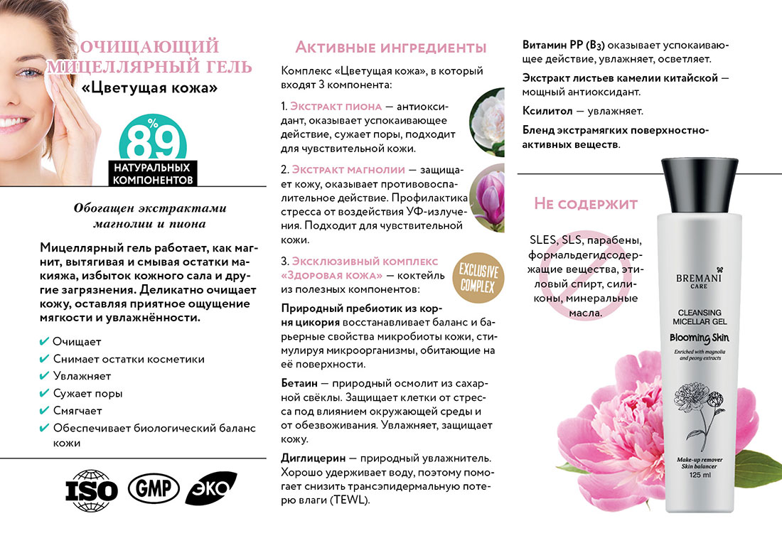 Очищающий мицеллярный гель для кожи НСП картинка